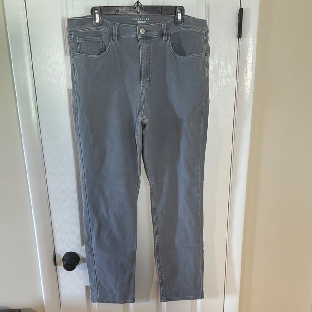 7 Diamonds Gray Slim Jeans Classic Style